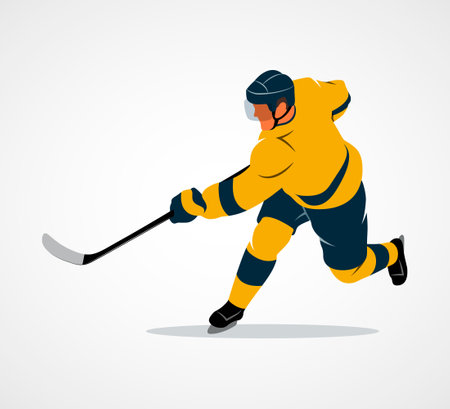 Hockey player illustrationのイラスト素材