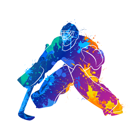 player hockey goalieのイラスト素材