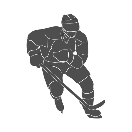 Hockey player illustrationのイラスト素材