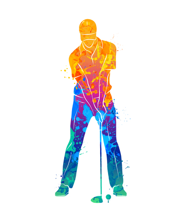 Golf Sport Silhouetteのイラスト素材