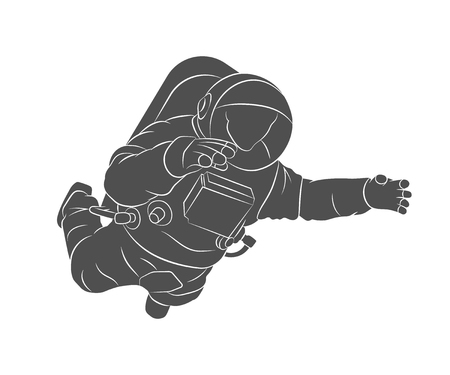 astronaut in spaceのイラスト素材
