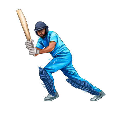 Abstract Batsman Playing Cricket From Splash Of Watercolors Colored Drawing Realisticのイラスト素材 イメージマート Abstract Batsman Playing Cricket From Splash Of Watercolors Colored Drawing Realisticのイラスト素材 イメージマート