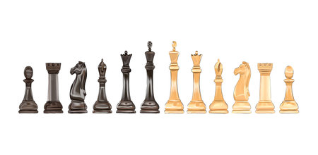 Chess, board game, chess pieces from multicolored paints. Splash of watercolor, colored drawing, realisticのイラスト素材