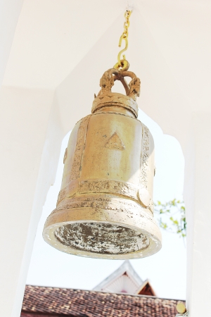 Temple bell in Thailand の写真素材