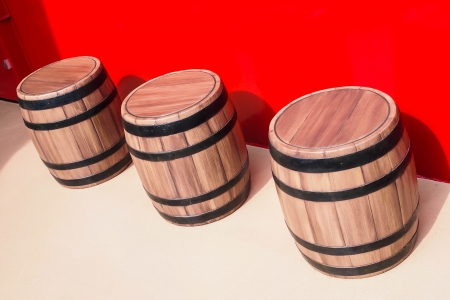 Wine barrel chairsの写真素材