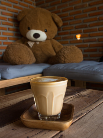 coffee latte artの写真素材