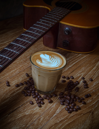 latte coffeeの写真素材