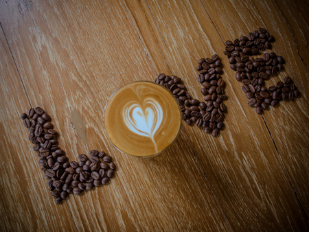 coffee latte loveの写真素材