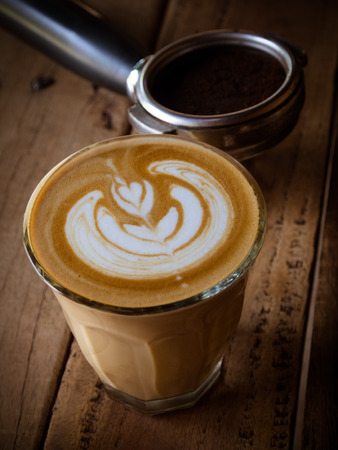 coffee latte artの写真素材