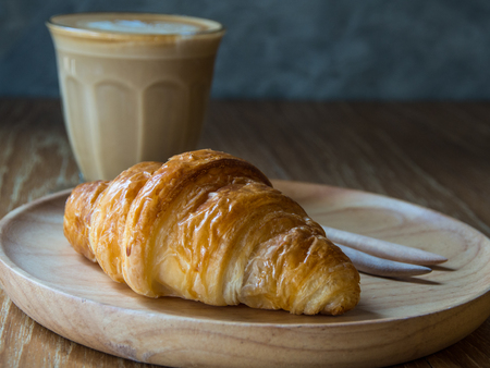 Croissants with coffeeの写真素材