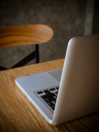laptop and coffeeの写真素材