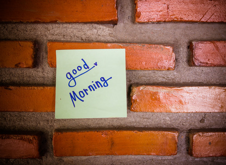 good morning brickの写真素材