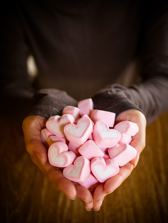 Valentine's Day Marshmallows  heartの写真素材