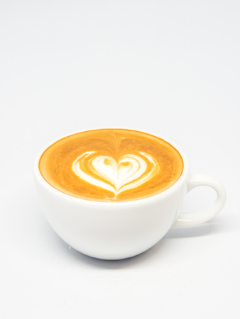 cup of coffee latte in coffee shopの写真素材