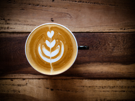 coffee cup latte artの写真素材