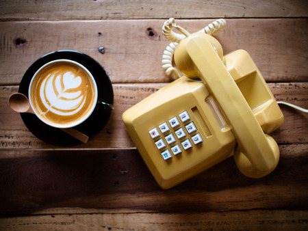 coffee and telephone classicの写真素材