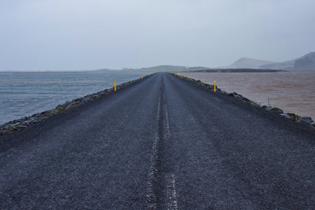 Beautiful and cloudy Icelandic landscapeの写真素材
