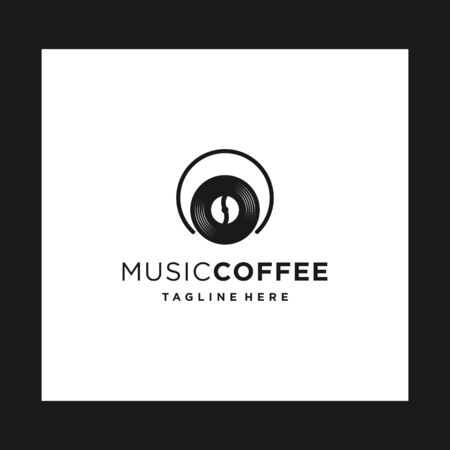 Illustrated  about music and coffee design inspiration. Premium Vectorのイラスト素材