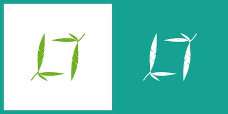 vector illustration of a cannabis shape.のイラスト素材