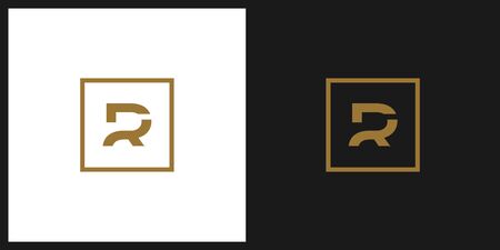 tor illustration in the form of the letter "R". suitable for company or individual .のイラスト素材