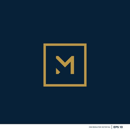 illustration of premium  vector with the initials M. suitable for finance, marketing, consulting and others.のイラスト素材
