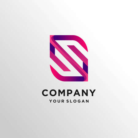 Unique letter S logo template with gradient modern conceptのイラスト素材