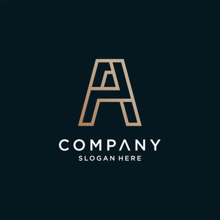 Letter S logo with combine modern shape and line art style vector part 4のイラスト素材