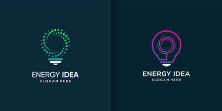 Energy idea logo template with diferent element concept Premium Vectorのイラスト素材