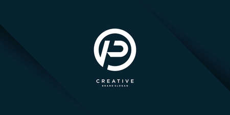 Creative letter logo with initial P, Premium Vector part 9のイラスト素材