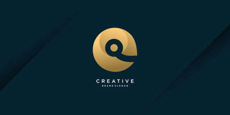 Letter logo with initial E, with modern creative concept Premium Vectorのイラスト素材