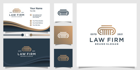 Law firm logo template with creative style Premium Vectorのイラスト素材