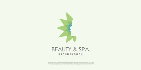 Beauty and spa logo for women with unique concept Premium Vectorのイラスト素材