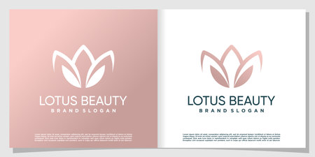 Lotus logo with creative luxury concept Premium Vectorのイラスト素材