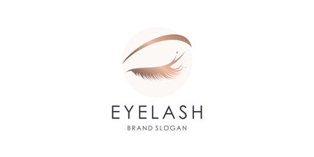 Eyelash logo with creative and unique style Premium Vectorのイラスト素材