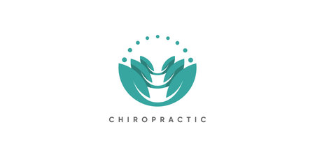 Chiropractic logo design vector with creative abstract styleのイラスト素材
