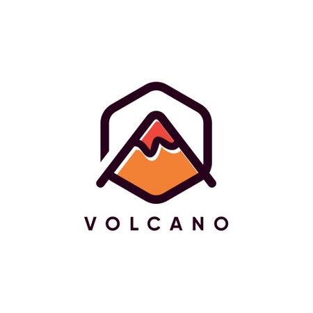 Volcano logo design vector with modern creative styleのイラスト素材