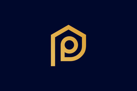 House logo design with letter P conceptのイラスト素材