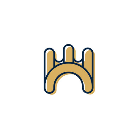 Letter W logo design vector icon with crown ideaのイラスト素材