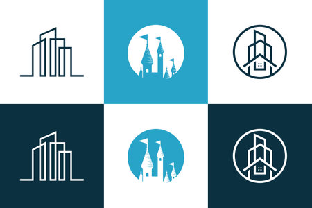 Building logo design element vector with creative concept ideaのイラスト素材