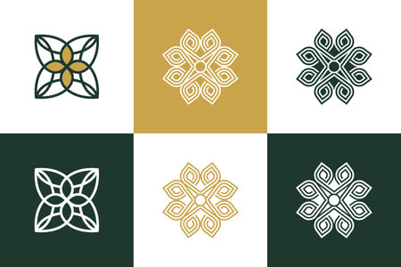 Set of ornament logo design element vector with creative conceptのイラスト素材