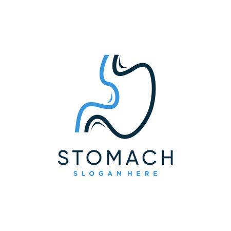 Stomach design element icon vector with creative modern conceptのイラスト素材
