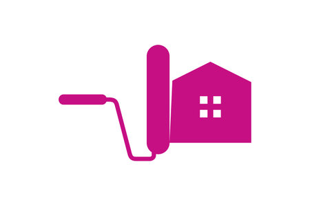 Paint house design element vector icon with creative idea for business personのイラスト素材