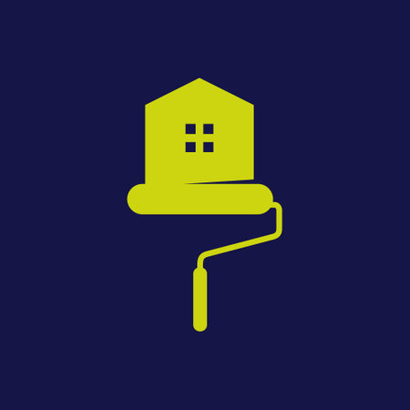 Paint house design element vector icon with creative idea for business personのイラスト素材