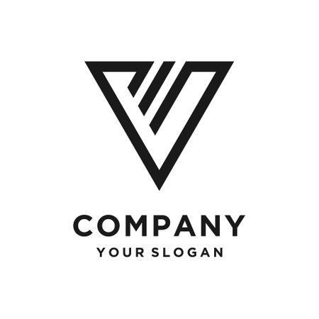 Letter V design element vector icon with creative and simple styleのイラスト素材