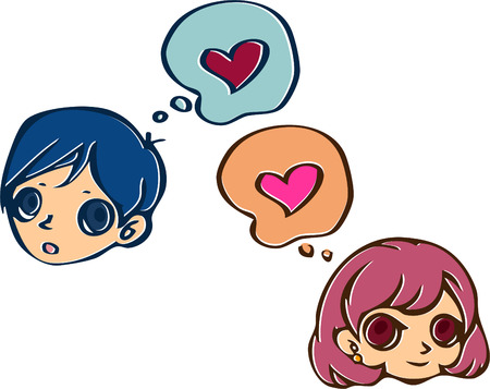 boy and girlのイラスト素材