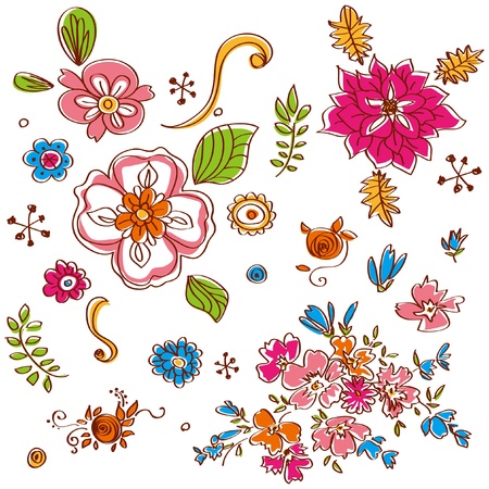 flowers patternのイラスト素材