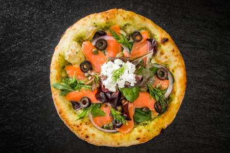 Mixed Pizza Italian Delicious food mixture pizzaの写真素材