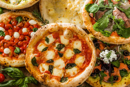 Mixed Pizza Italian Delicious food mixture pizzaの写真素材