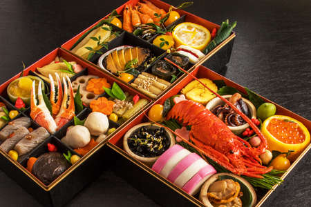 Typical Osechi Cuisine Japanese Food New Year Dishes (OSECHI)の写真素材