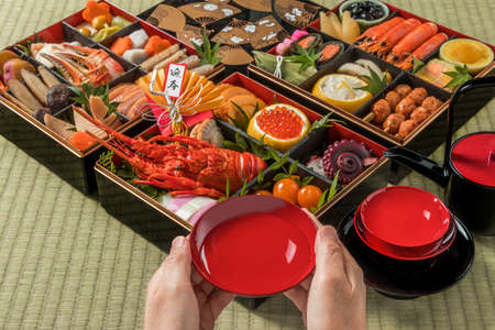 Typical Osechi Cuisine Japanese Food New Year Dishes (OSECHI)の写真素材